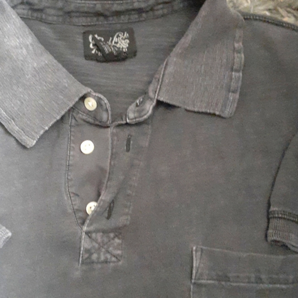 Mens dark gray polo t-shirt